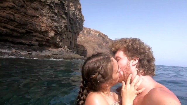 We found a secret beach and went wild swam naked and had amazing standing doggy sex