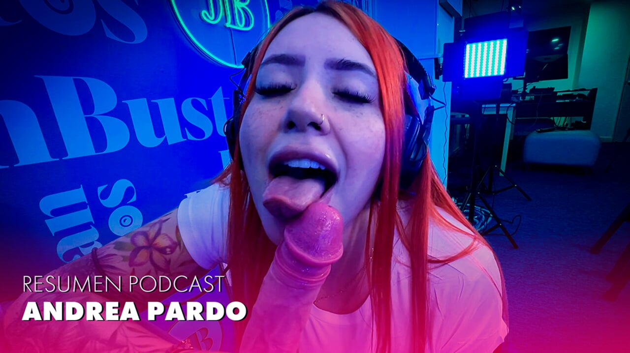 Andrea Pardo cums 5 times! in a row on the sex machine at Juan Bustos Podcast