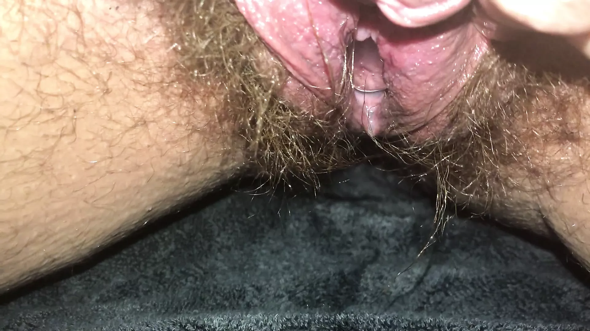 Dripping pussy gushes after birth