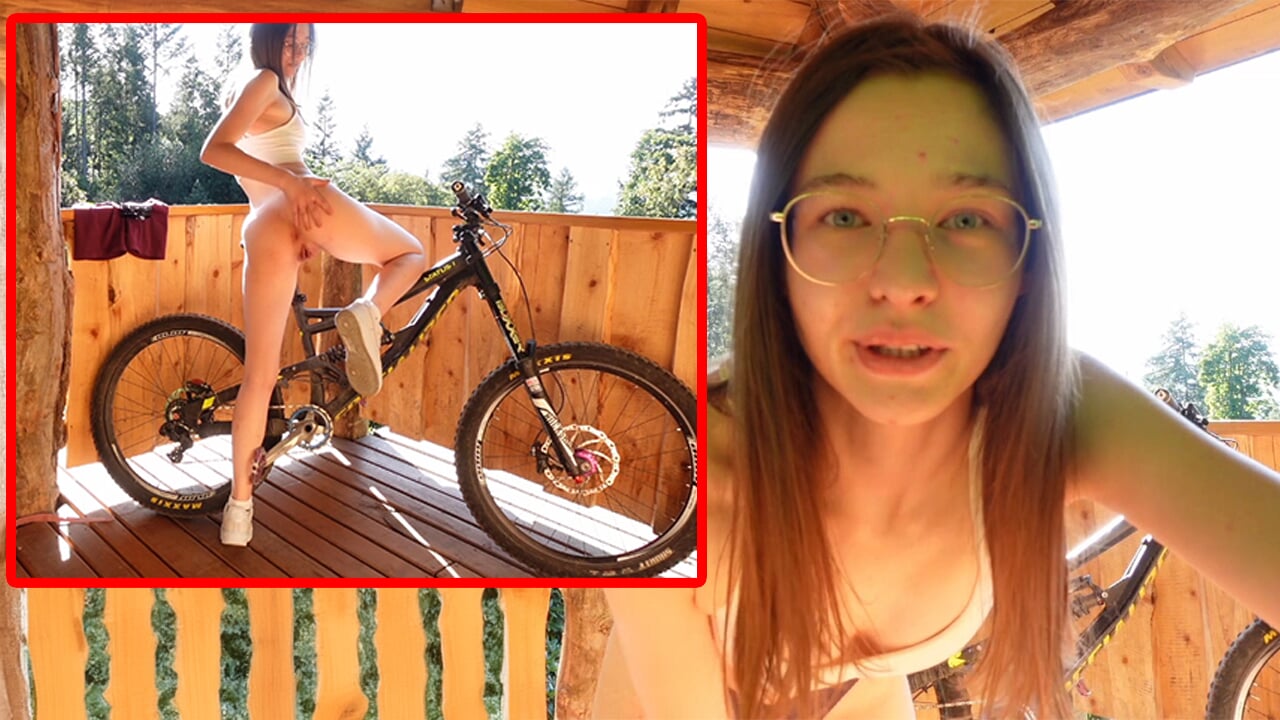 18 yo German Teen Fucks On Bike The Cunt Wet!